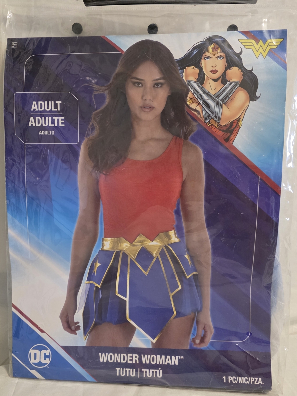 NEW Wonder Woman TUTU ONLY Halloween Costume Accessory Waist 30" Adjustable